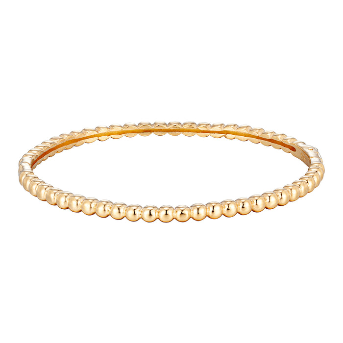 Seol Gold - 18ct Gold Vermeil Bobble Hinged Bangle