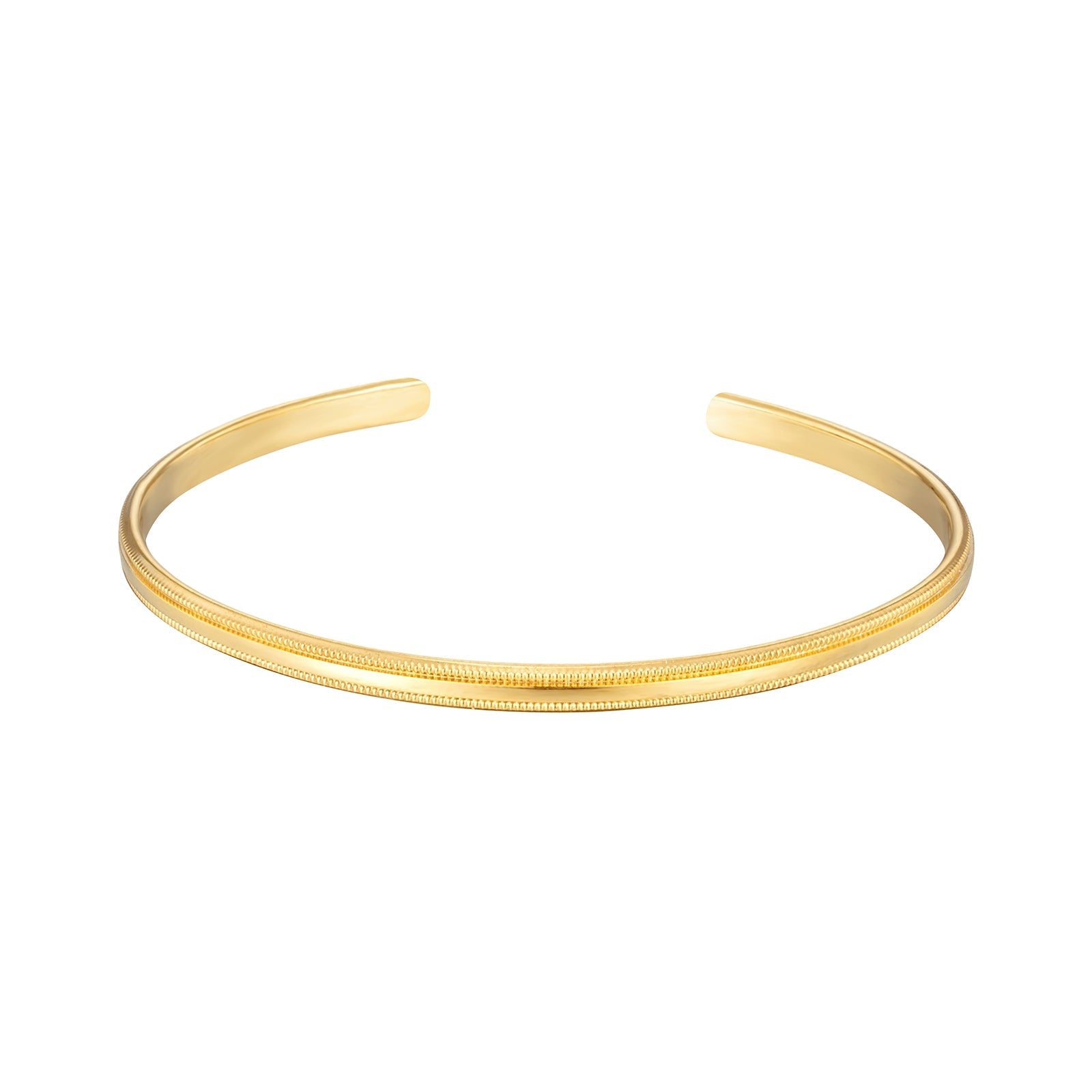 engraved edge bangle - seolgold