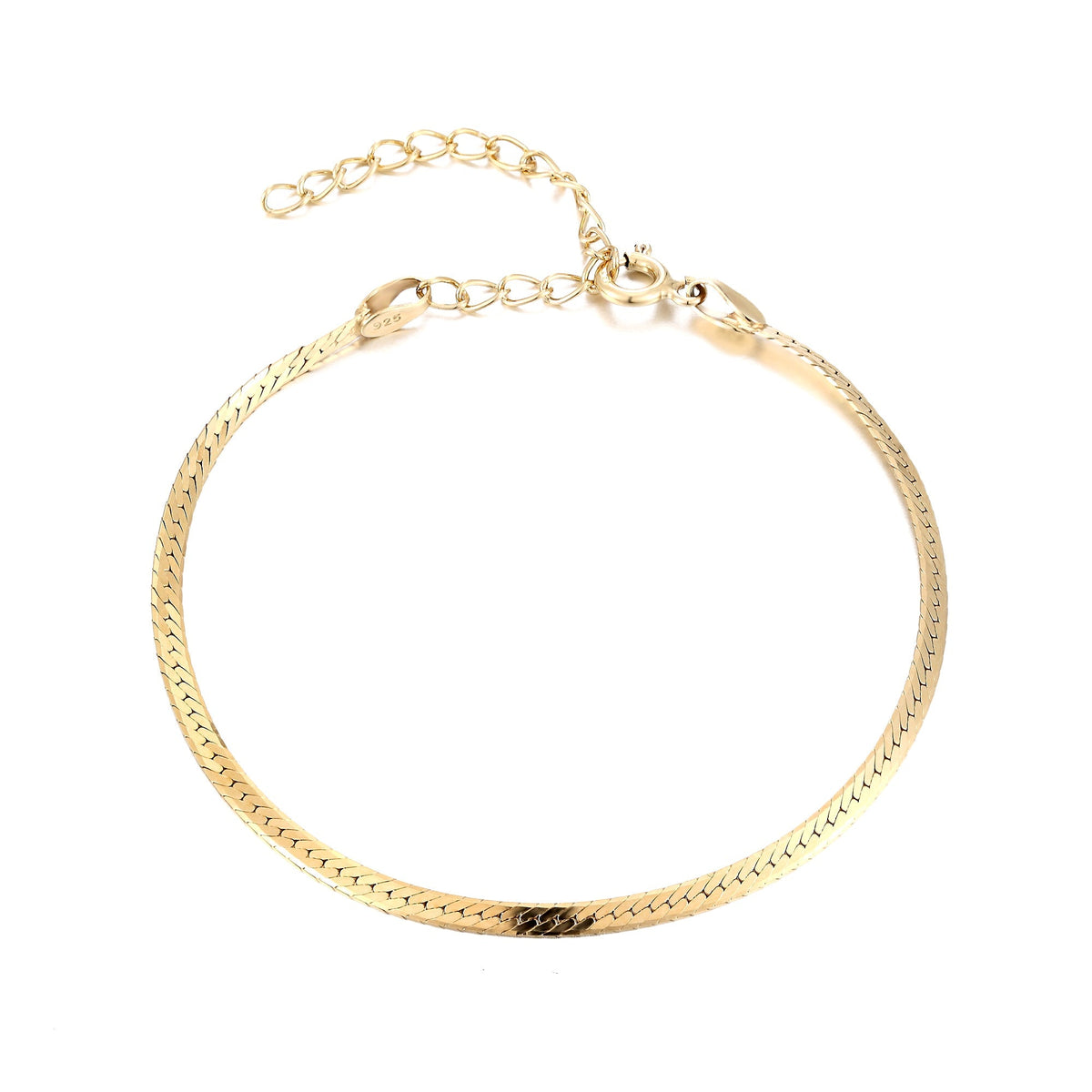 Gold - herringbone bracelet -seolgold