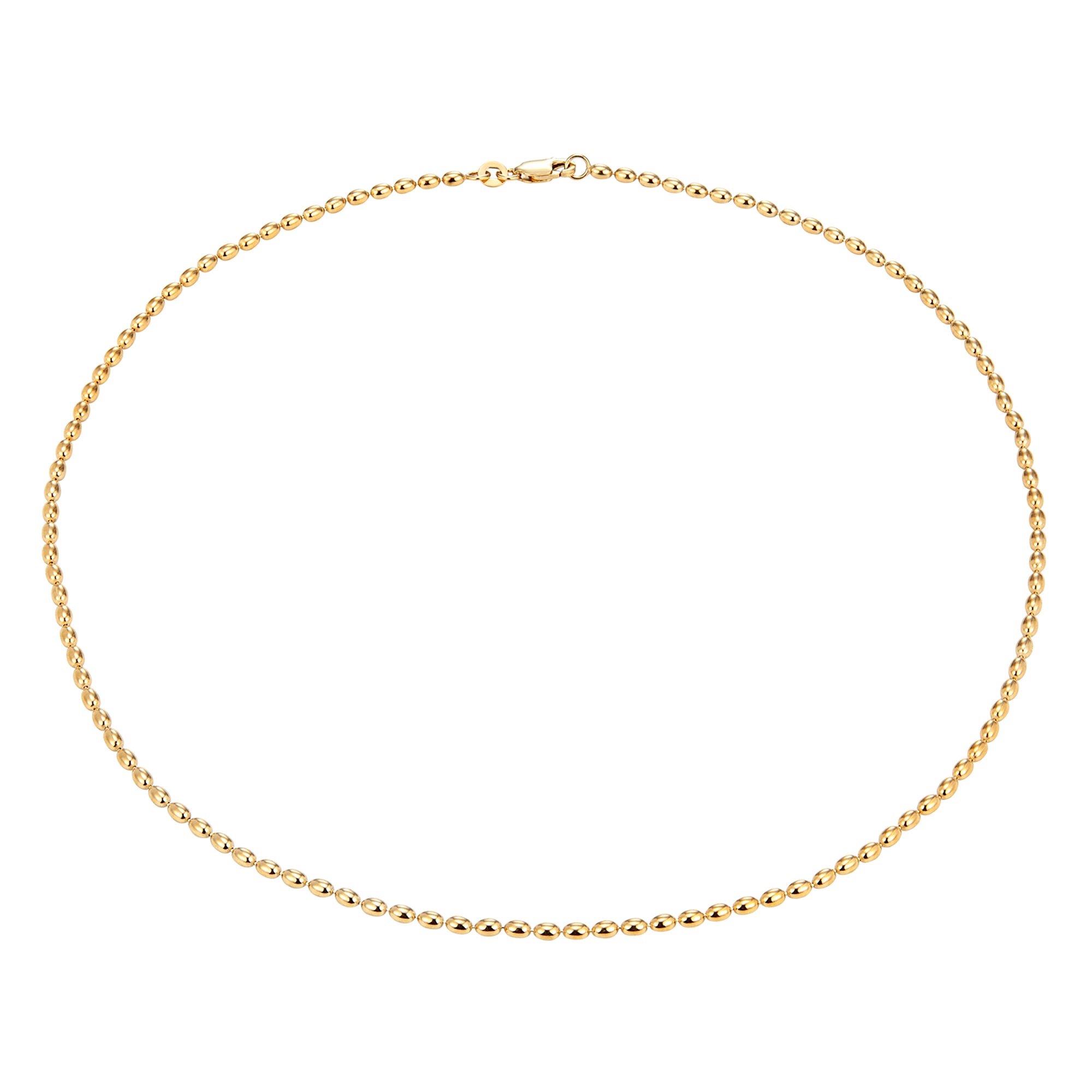 beaded chain - beaded necklace - bead necklace - beaded  chain - seol gold