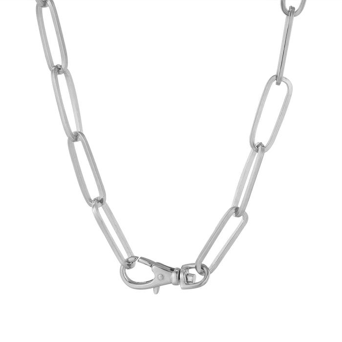 silver clasp necklace - seolgold