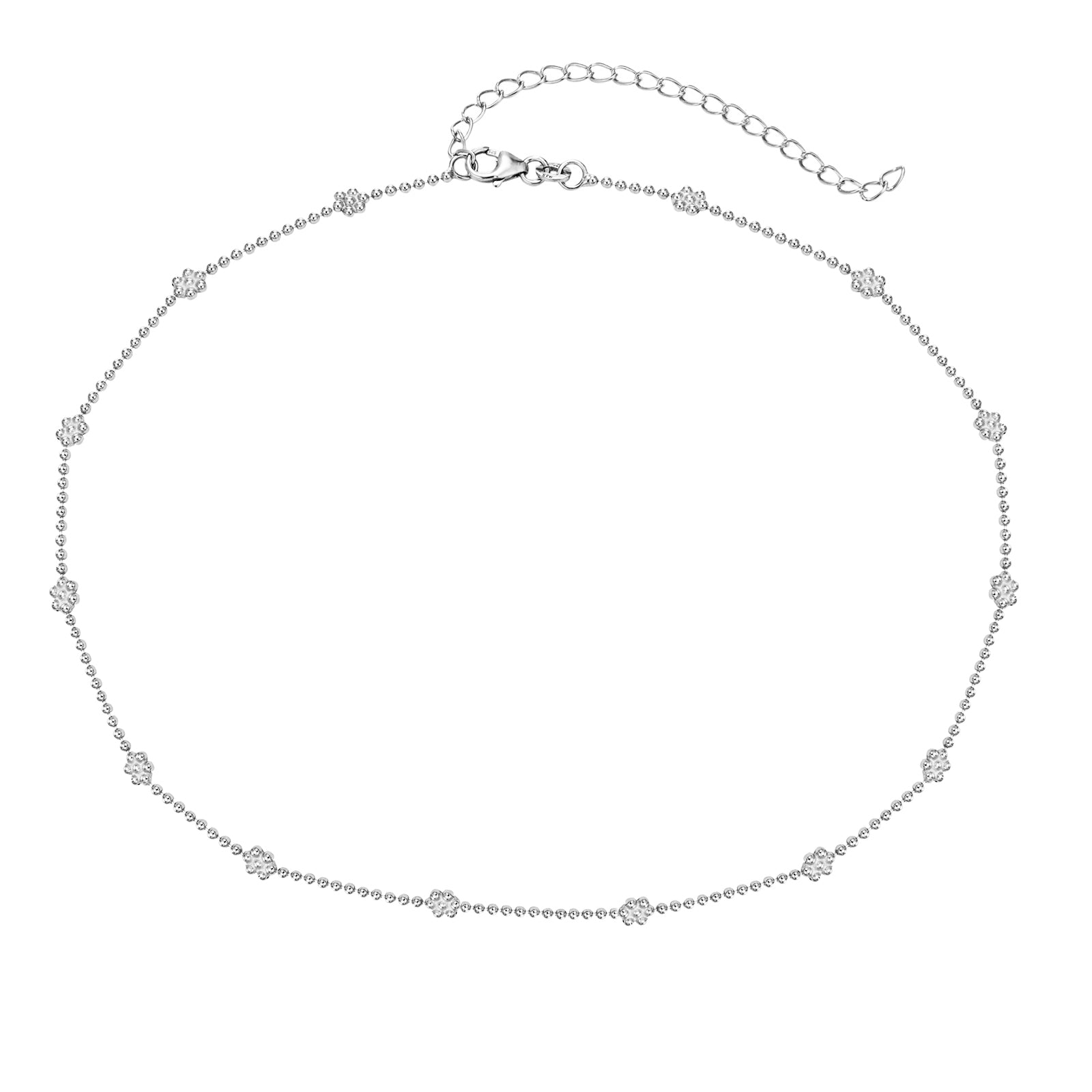 silver daisy chain necklace - seol gold