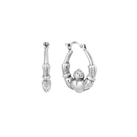 silver - claddagh hoop earrings - seolgold