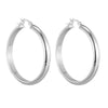 oversized silver hoops - seolgold