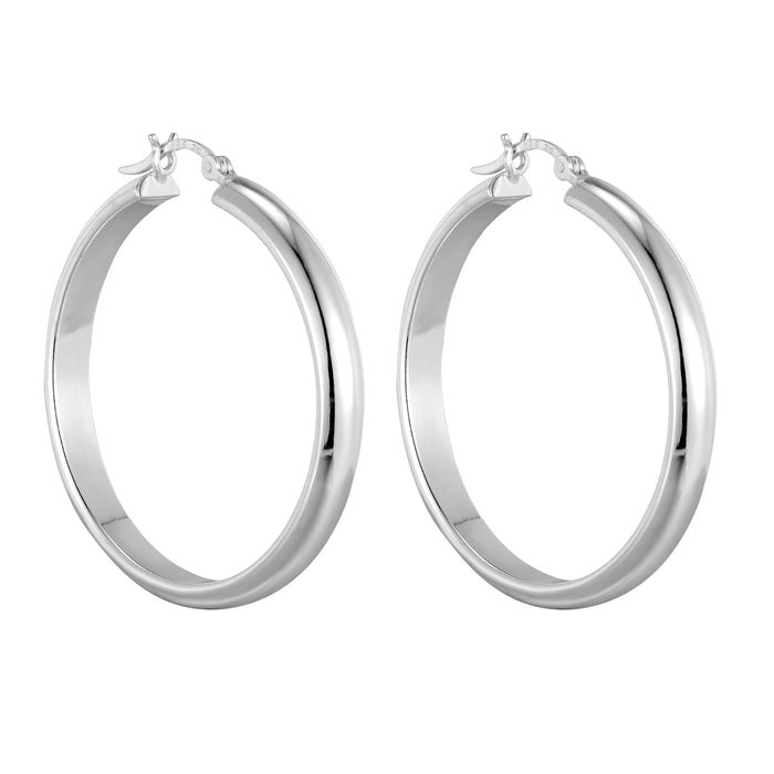 oversized silver hoops - seolgold