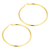 Seolgold - 18ct Gold Vermeil Large Round Creoles