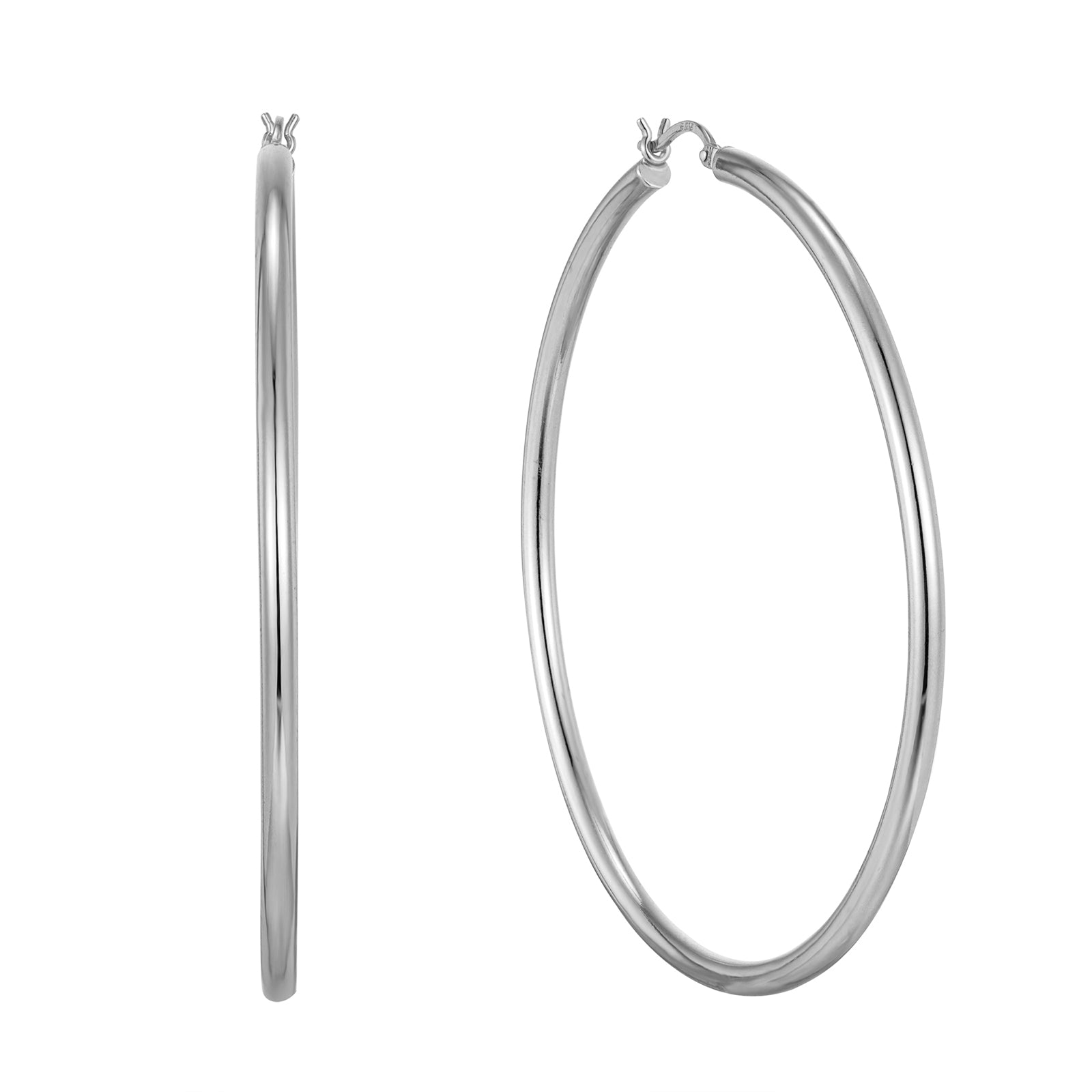 Seol Gold - Large Silver Hoops - silver hoops - big silver hoops 