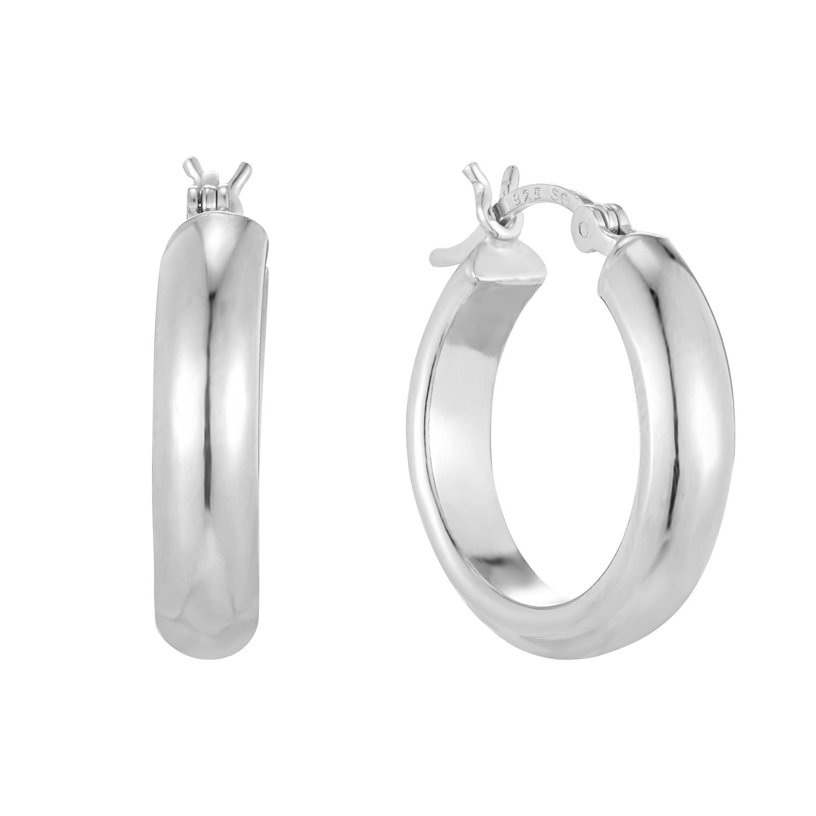 small silver hoops - seolgold