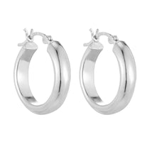 medium silver hoops - seolgold