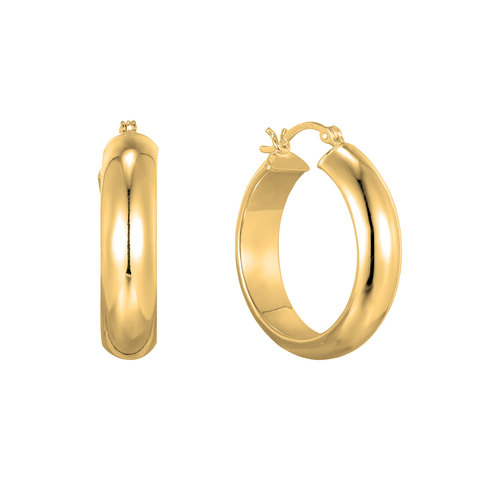 oversize gold hoops - seolgold