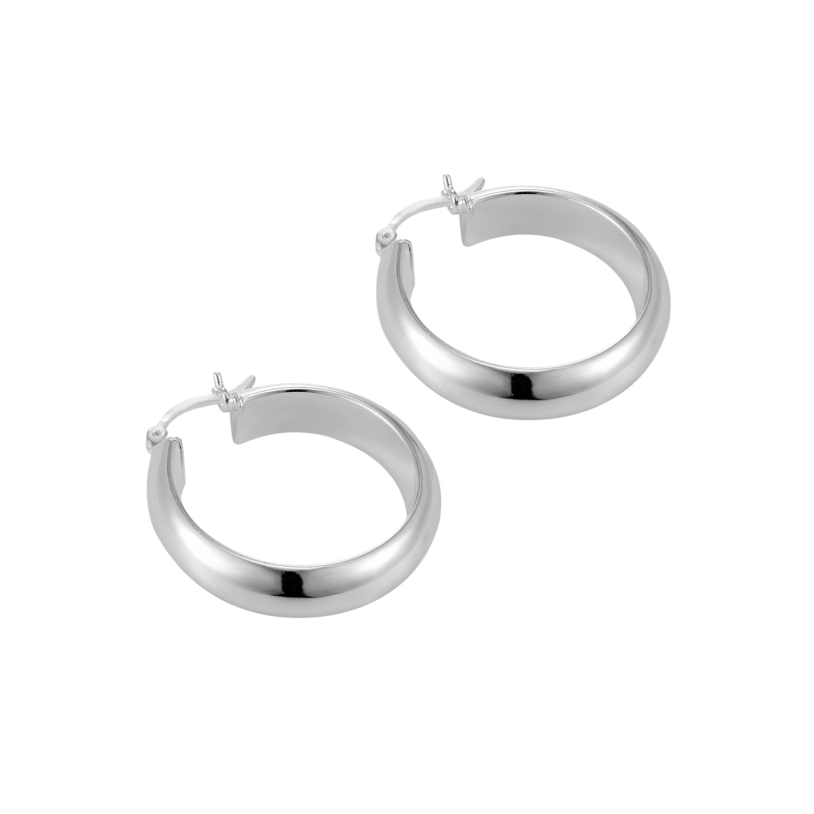 giant silver hoops - seolgold