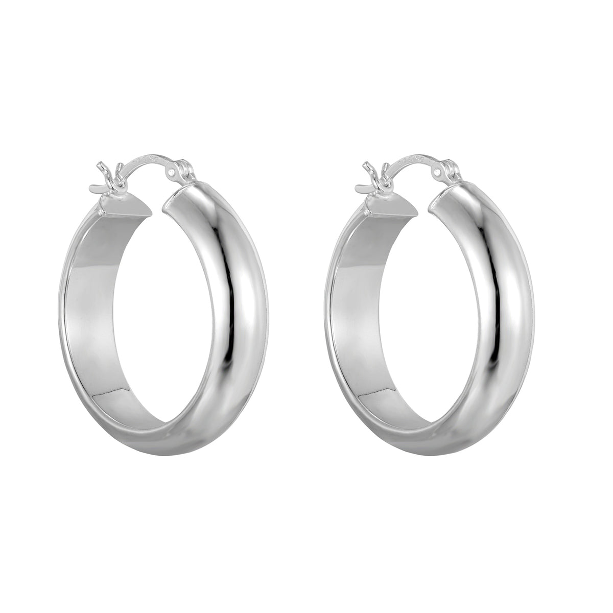 Sterling Silver Large 30mm Hoops