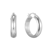 chunky silver hoops - seolgold