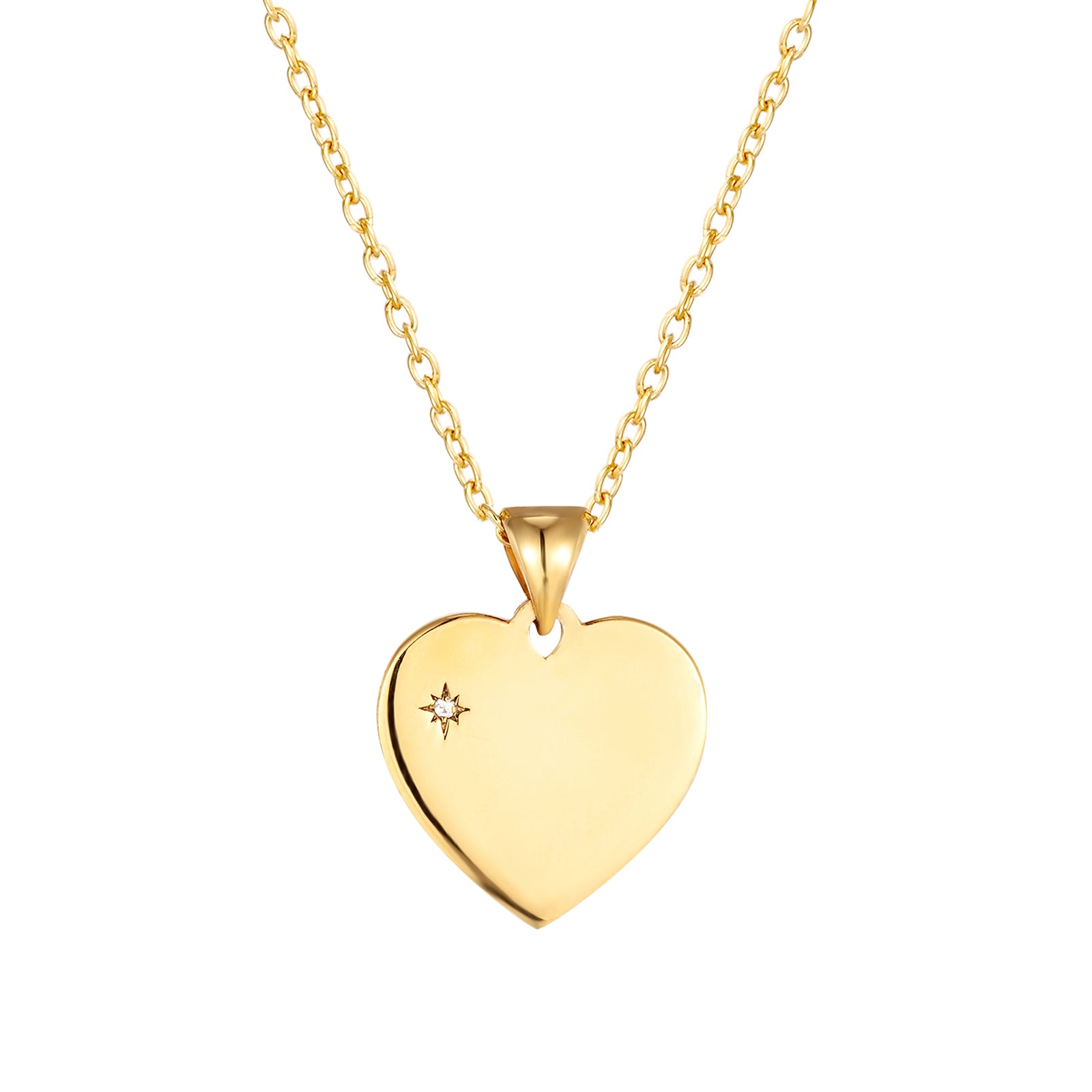 gold heart necklace - seolgold