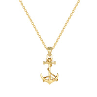 Gold Vermeil Anchor Pendant - seolgold