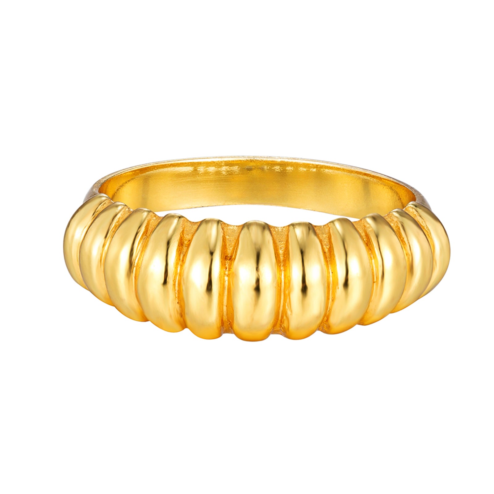 18ct Gold Vermeil Chunky Stacking Ring