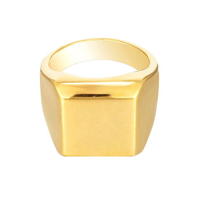 Seol Gold - Dome Square Signet Ring