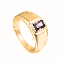 Chunky Amethyst Ring - Seol Gold