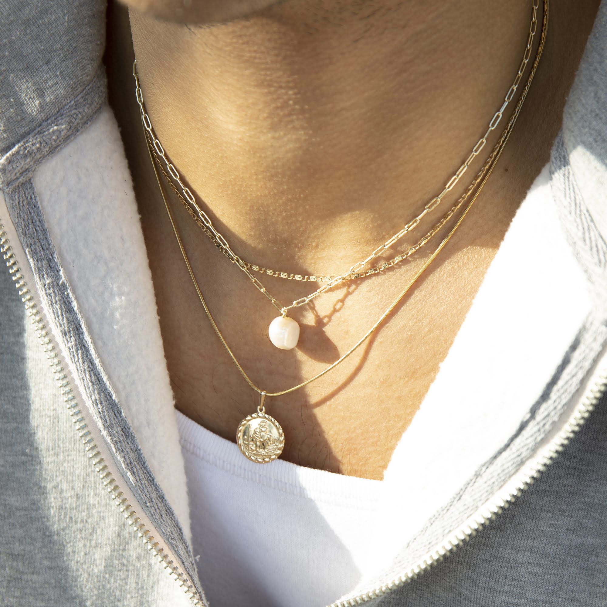 thin gold chain - mens - seolgold