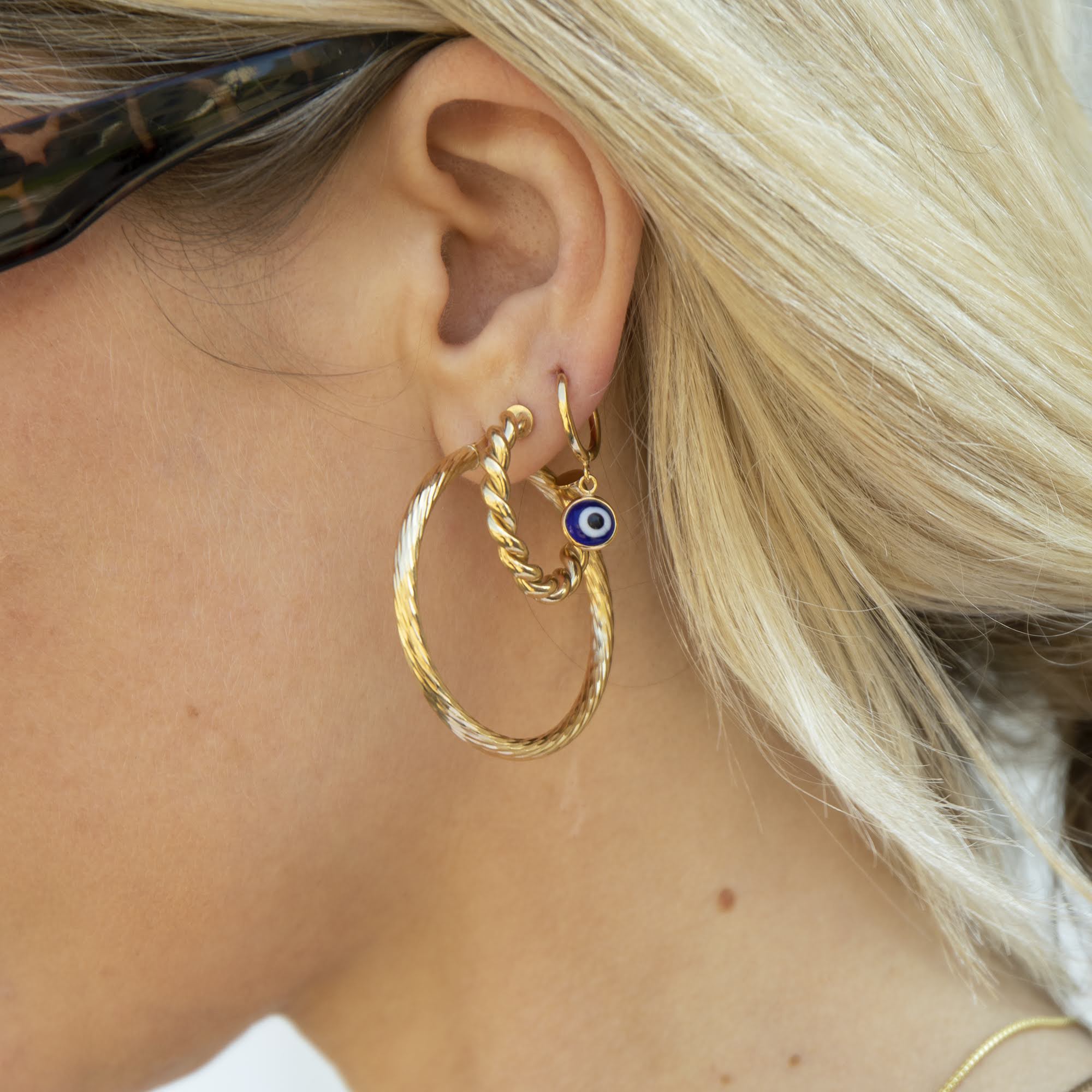 Seol Gold - Half Hoop Studs