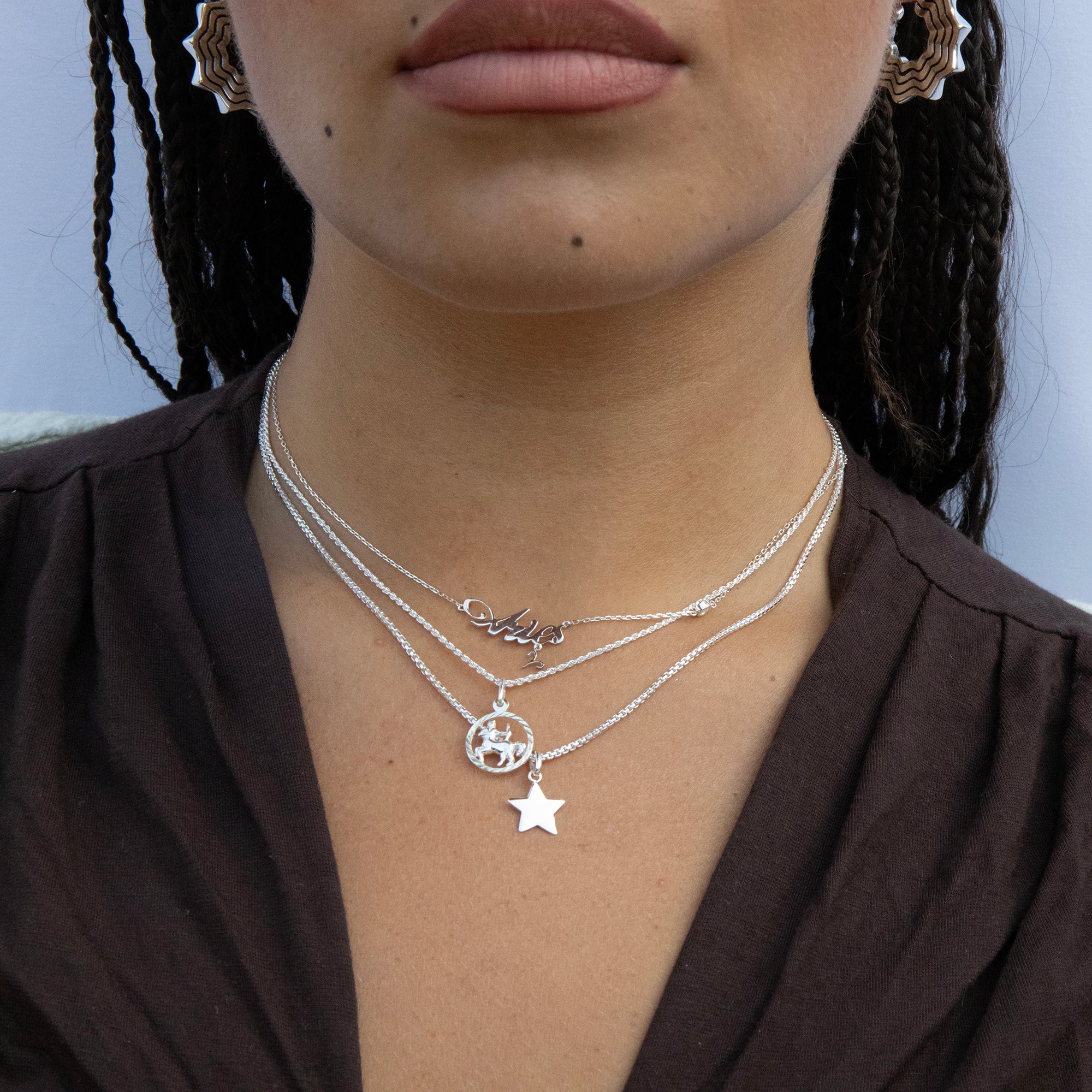 silver star necklace - seolgold