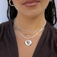 silver spiral necklace - seolgold