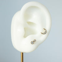 moon cartilidge earring - seolgold