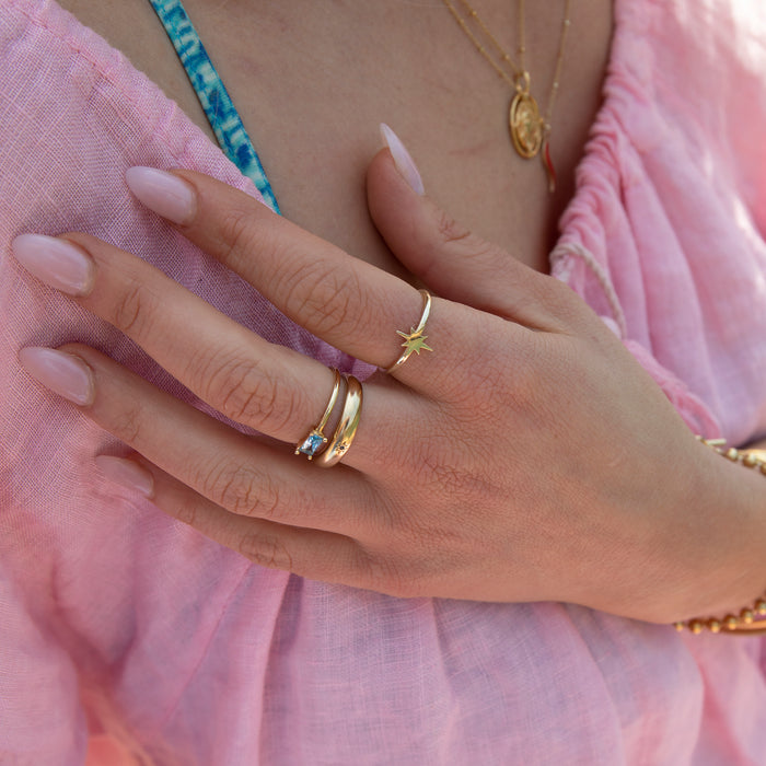 gold topaz ring - seolgold