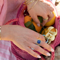 gold lapis lazuli ring - seolgold