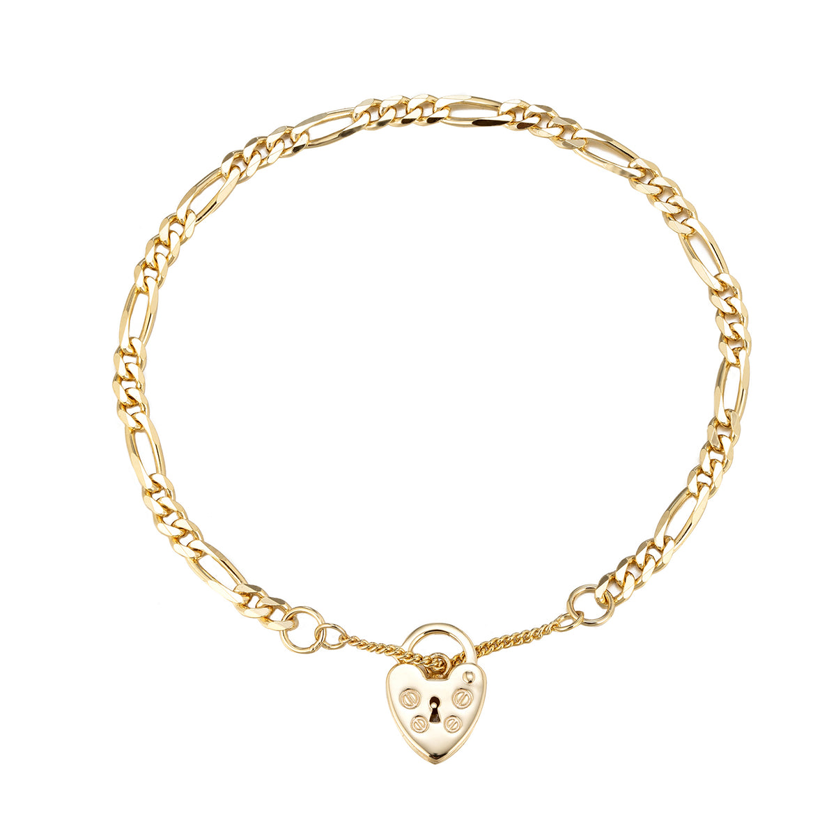 Heart Lock Charm Bracelet - seolgold