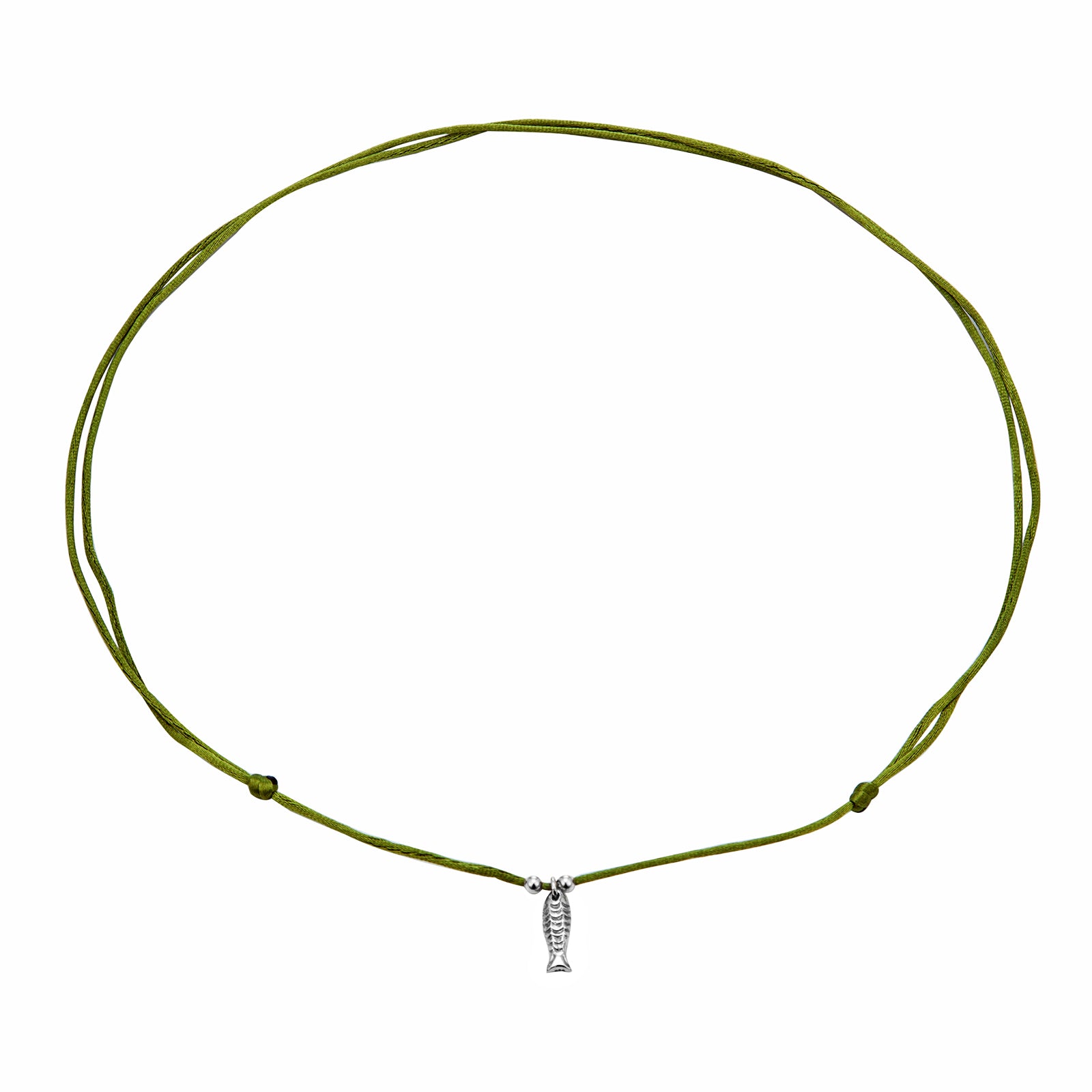 green cord necklace - seolgold