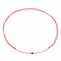 silver red cord necklace - seolgold