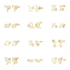 Zodiac solid gold earrings - seolgold