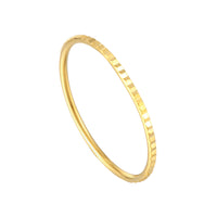 engraved gold stacking band ring - seol gold