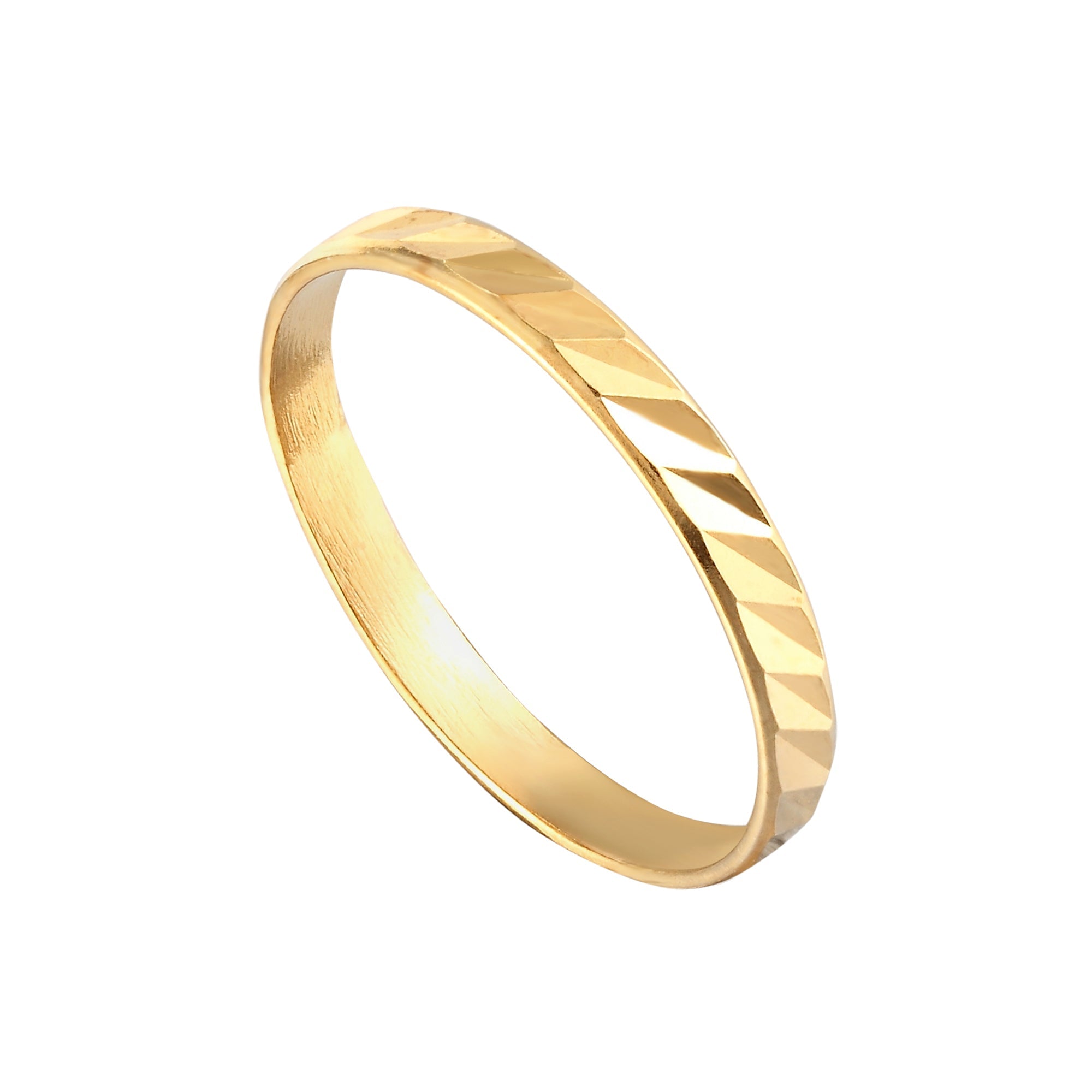 Engraved Stacking Ring - seol-gold