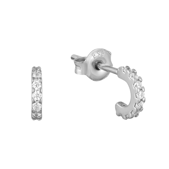 tiny silver cartilage hoops - seolgold