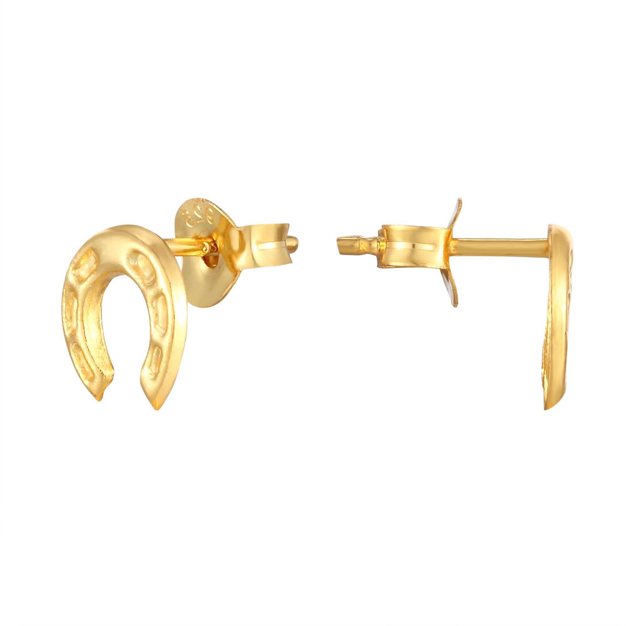 soph floyd - gold horse shoe earring - seolgold