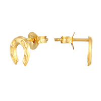 soph floyd - gold horse shoe earring - seolgold