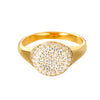 pave signet ring - seol gold