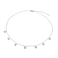 silver moon phase necklace - seolgold