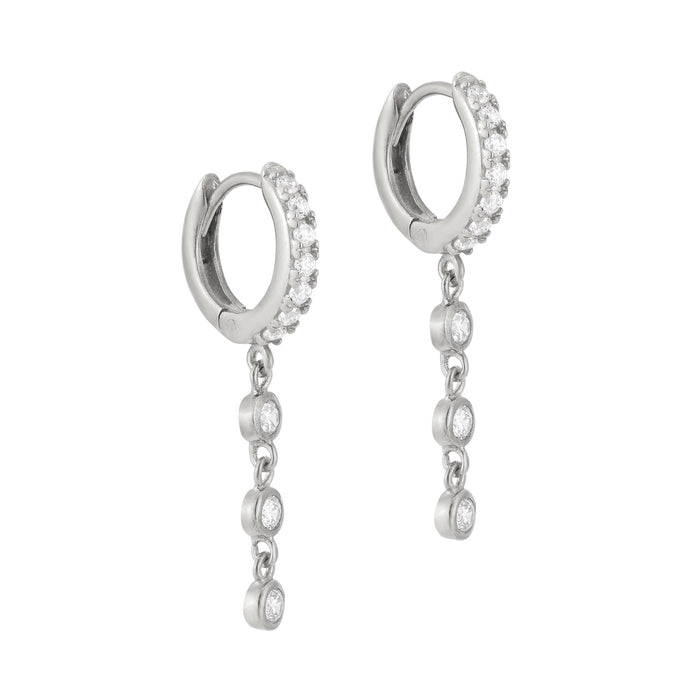 tiny silver hoop earrings - seolgold