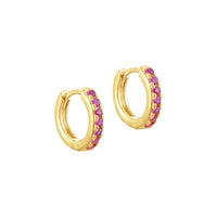 Ruby - gold Hoops - seol-gold