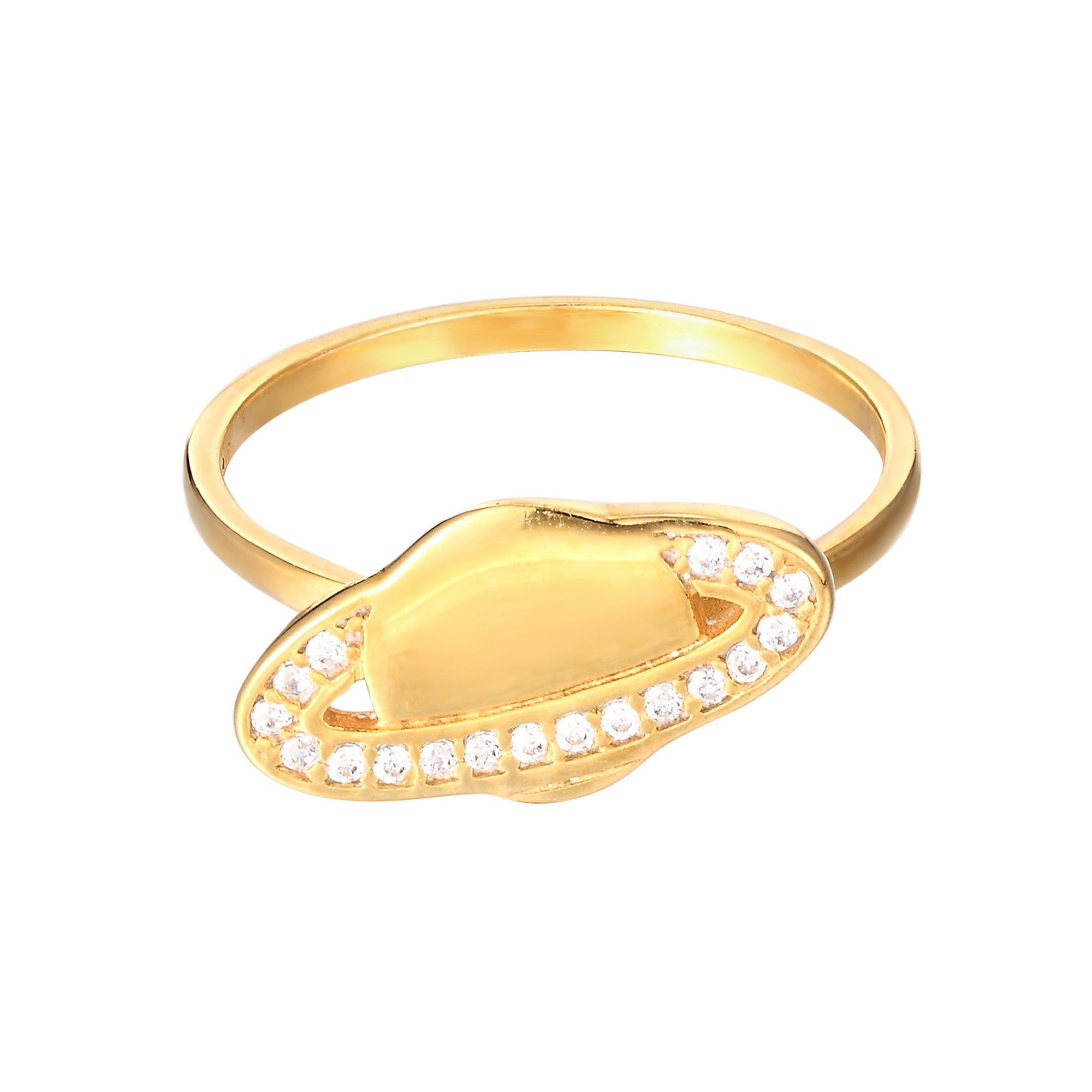 gold planet ring - seolgold