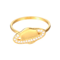 gold planet ring - seolgold