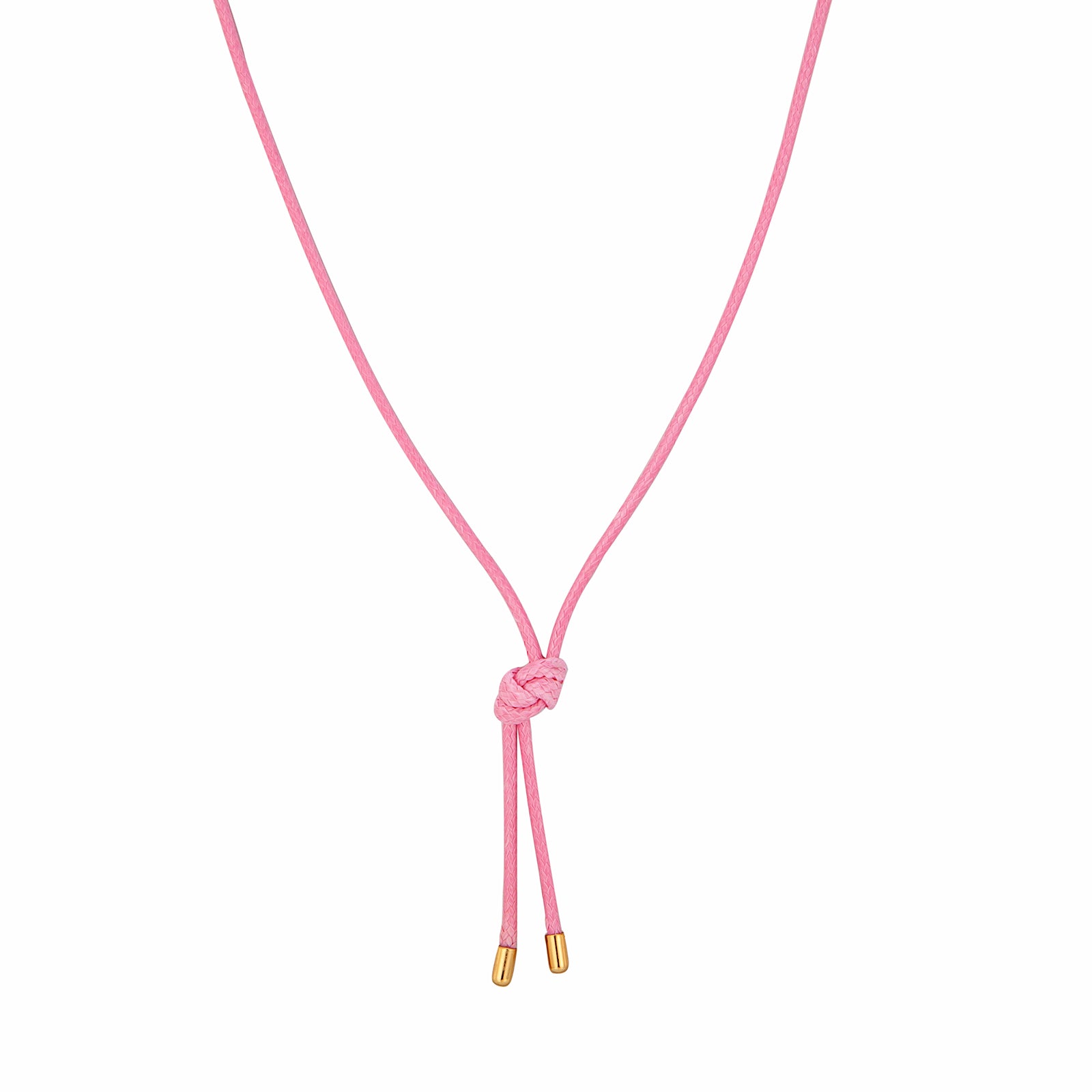 Seol gold - pink cord necklace