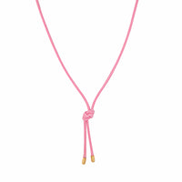 Seol gold - pink cord necklace