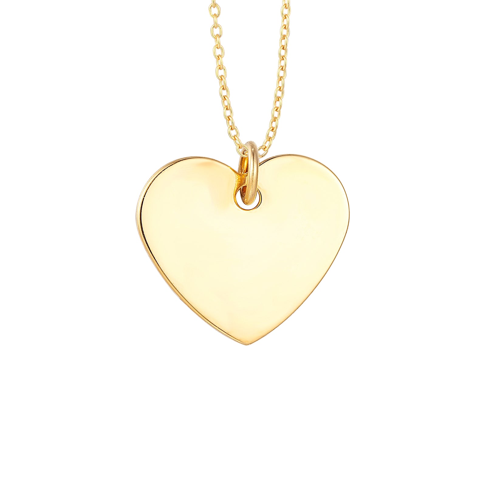 18ct Gold Vermeil Engravable Heart Disc Pendant