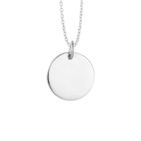 Sterling Silver Circle Disc Pendant - seolgold