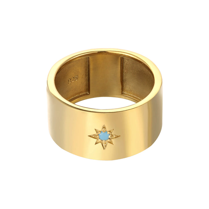 turquoise ring - seol gold