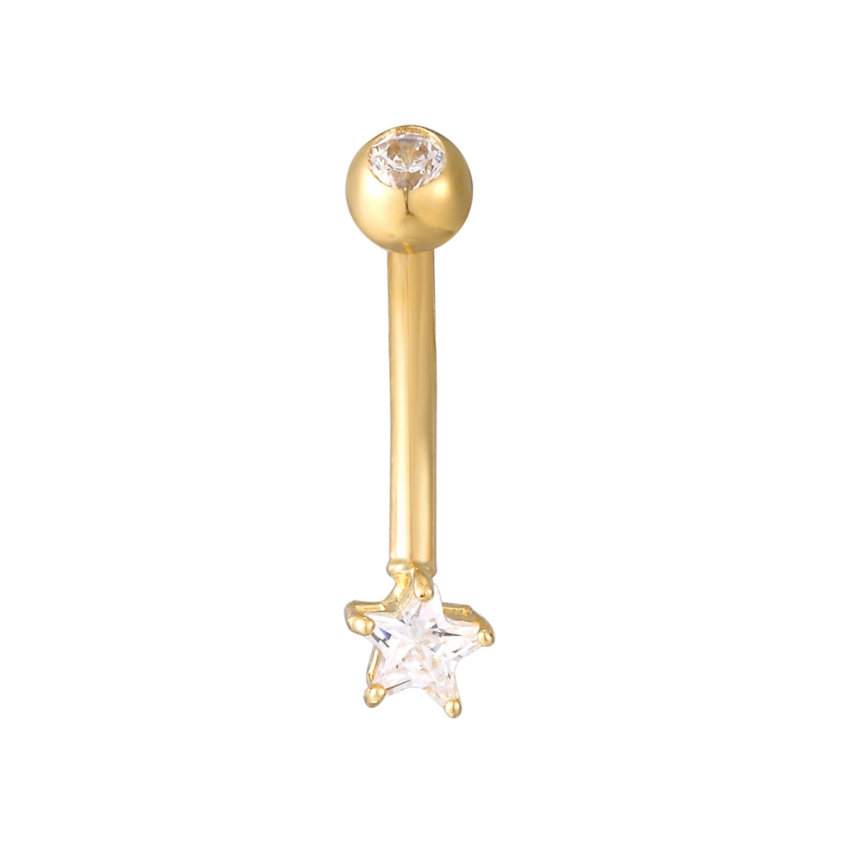 9ct belly bar - seol gold